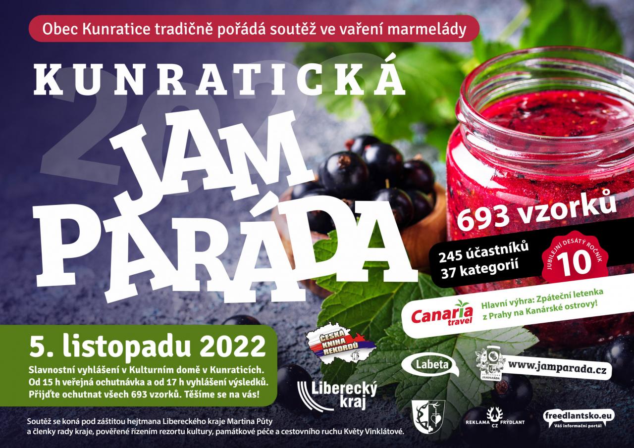 Plakát JamParády - slavnostní vyhlášení