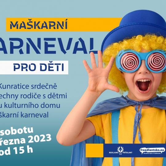 Plakát k dětskému karnevalu